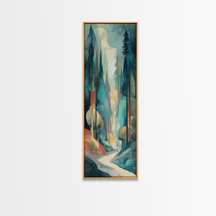 Soft Mountain Landscape Canvas Print, Medical Office Art, Luxury Decor, Office Decor, Fine Art, Calm, Digital Wall Art, MOA-1x3-86
