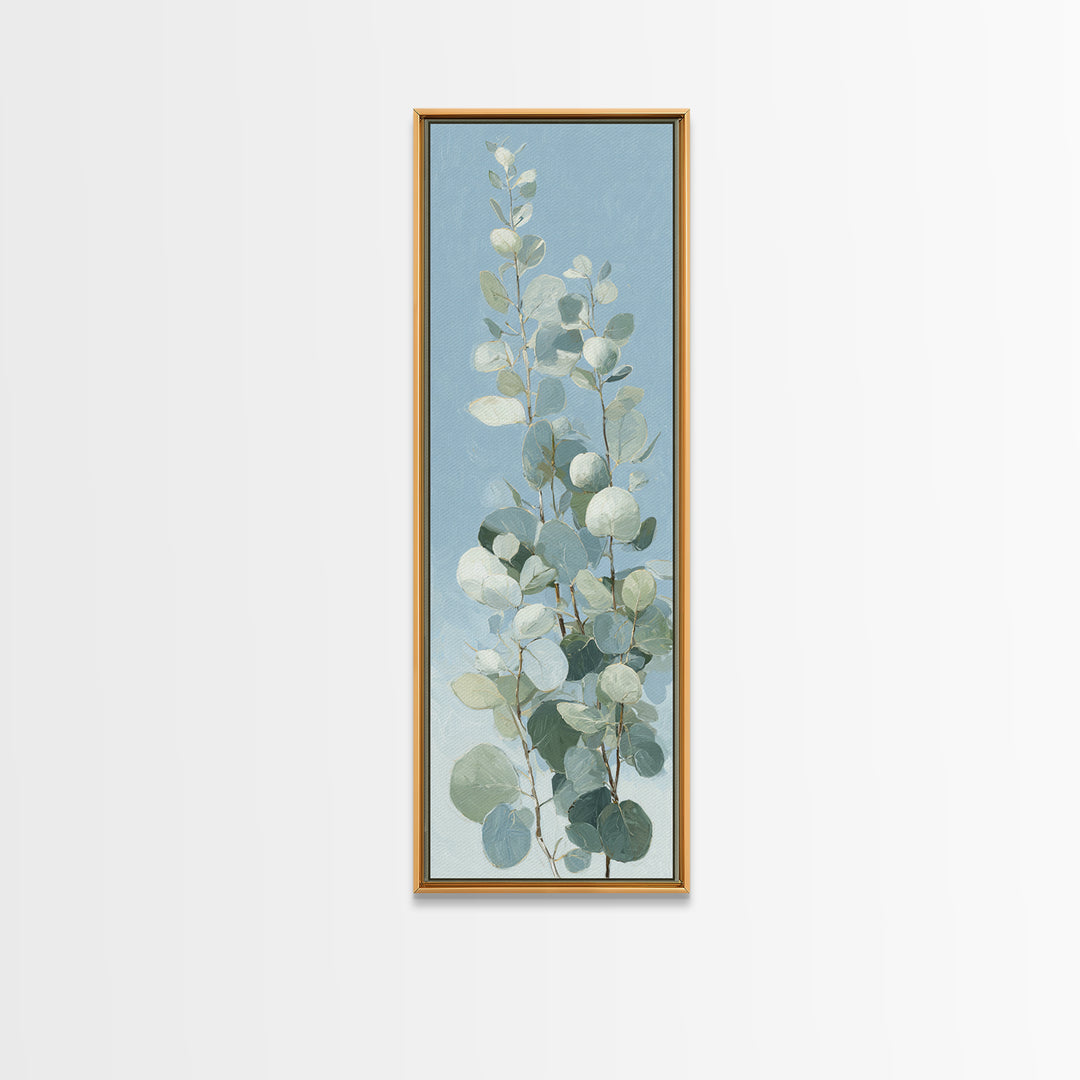 Botanical Eucalyptus Branch Framed Canvas Print, Medical Office Art, Heart Anatomy Print, Office Decor, Fine Art, Calm, MOA-1x3-87