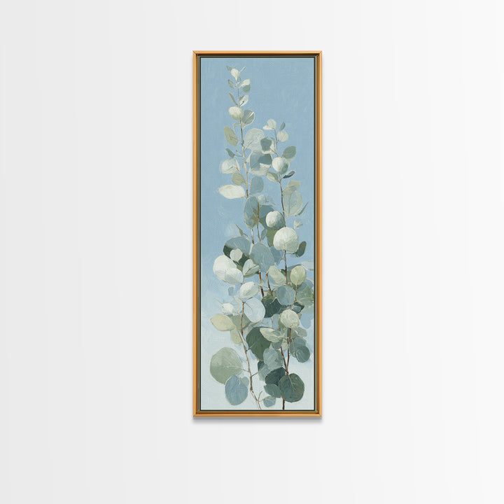 Botanical Eucalyptus Branch Framed Canvas Print, Medical Office Art, Heart Anatomy Print, Office Decor, Fine Art, Calm, MOA-1x3-87