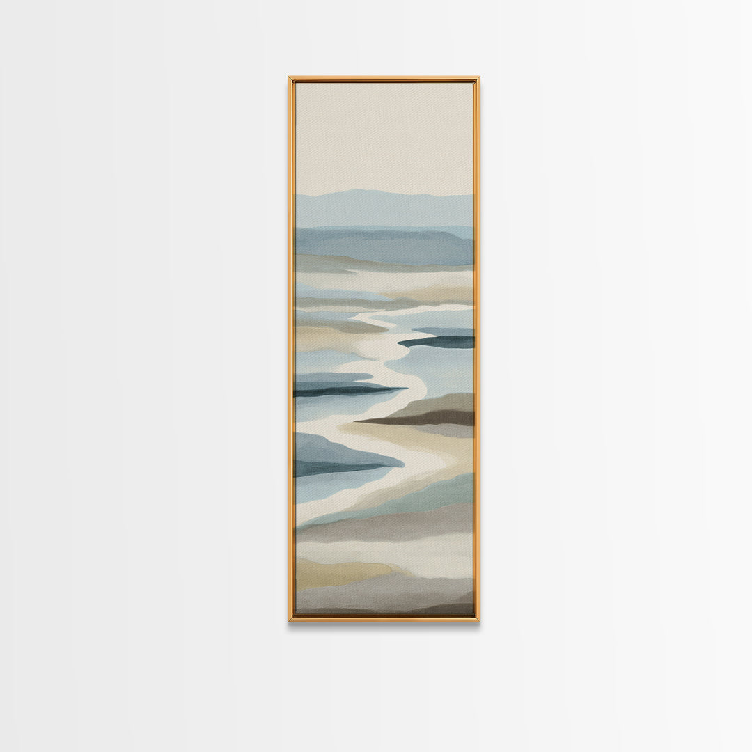 Peaceful Ocean Horizon Canvas Print, Medical Office Art, Medical Decor, Office Decor, Calm, Science Art, Neuroscience Art, MOA-1x3-88