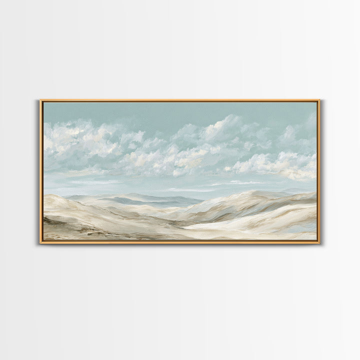 Large Neutral Landscape Framed Canvas Print, Medical Office Art, Art Print, Office Decor, Fine Art, Calm, Printable Art, MOA-2x1-12