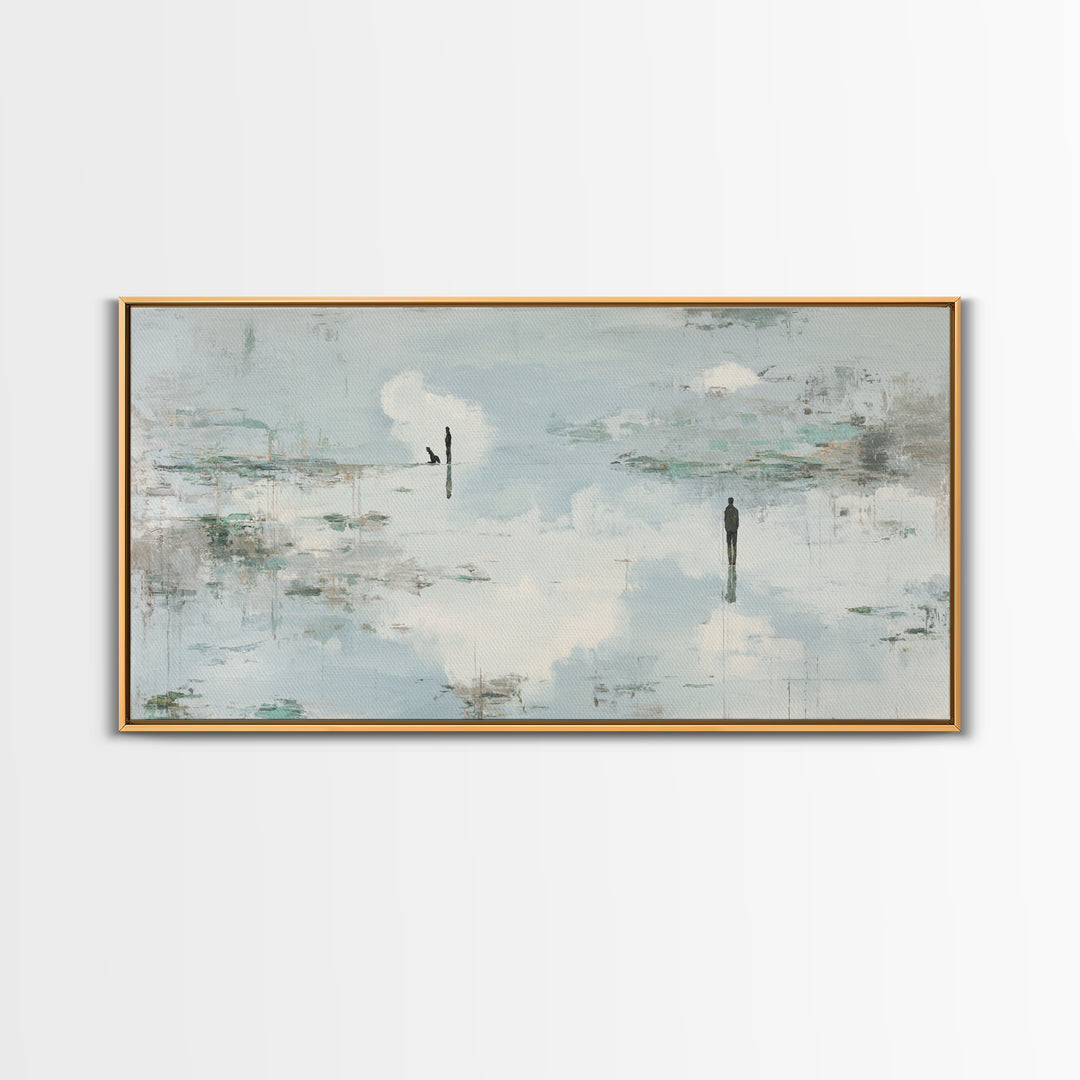 Simple Line Figure Framed Canvas Print, Medical Office Art, Fine Art Print, Office Decor, Fine Art, Calm, Wall Decor, MOA-2x1-14