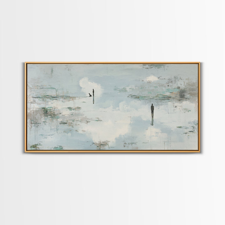 Simple Line Figure Framed Canvas Print, Medical Office Art, Fine Art Print, Office Decor, Fine Art, Calm, Wall Decor, MOA-2x1-14