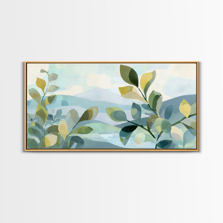 Fresh Citrus and Leaves for Bright Optimism Framed Canvas Print, Medical Office Art, Statement Artwork, Office Decor, Calm, MOA-2x1-20
