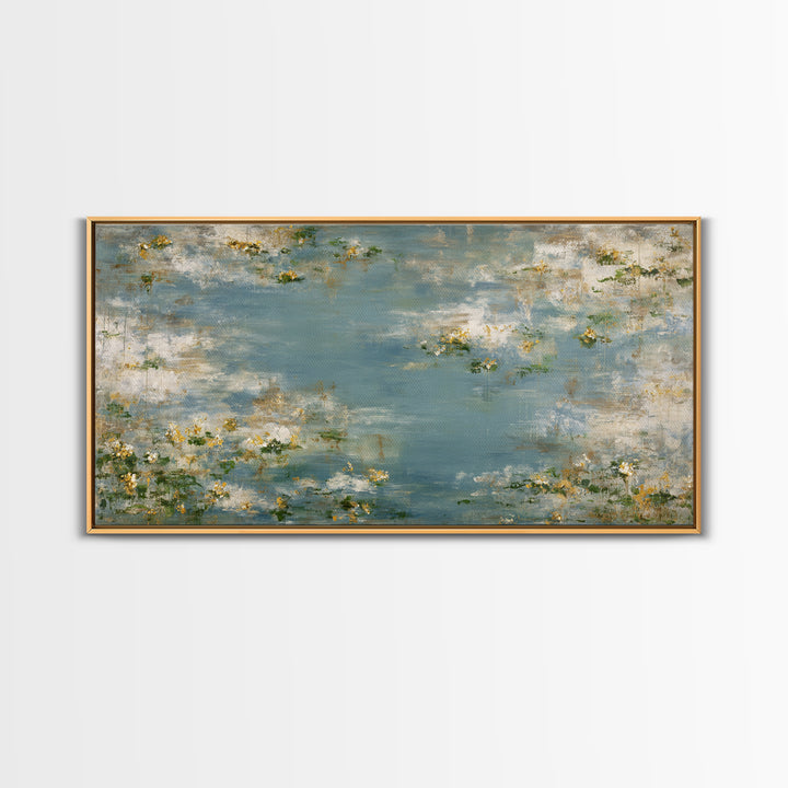 Sunlit Meadow with Wildflowers and Calm Mood Canvas Print, Medical Office Art, Office Decor, Watercolor Art, Calm, MOA-2x1-32