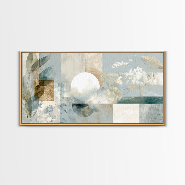 Clean Geometric Composition Framed Canvas Print, Medical Office Art, Luxury Decor, Office Decor, Calm, Digital Wall Art, MOA-2x1-6