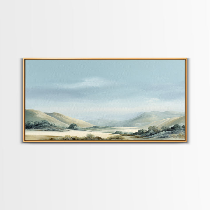 Large Neutral Landscape Framed Canvas Print, Medical Office Art, Digital Wall Art, Office Decor, Calm, Healthcare Wall Art, MOA-2x1-60