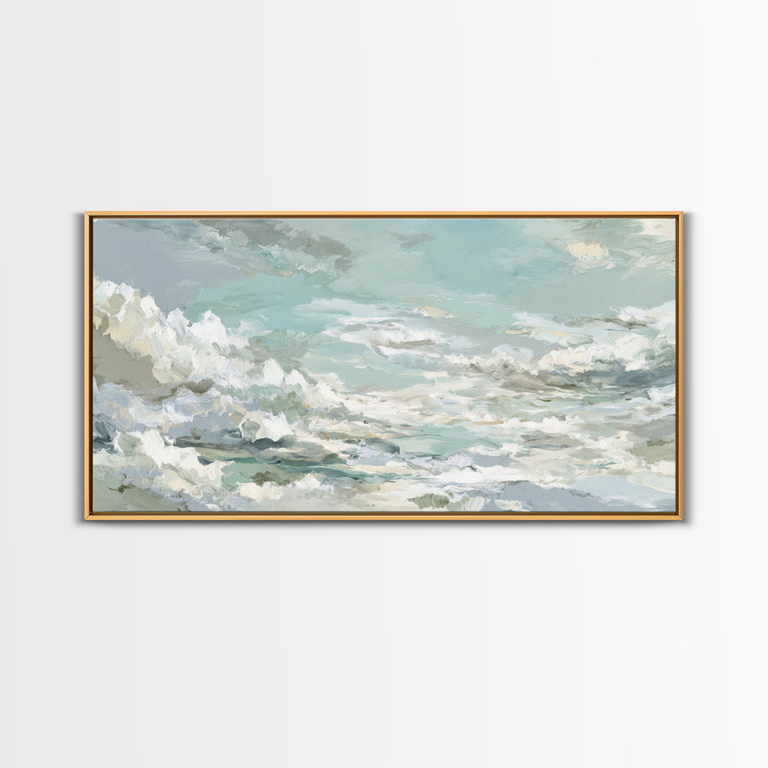 Sky and Cloud Scene Canvas Print, Medical Office Art, Medical Student Gift, Office Decor, Oil Painting, Calm, Anatomy Poster, MOA-2x1-77