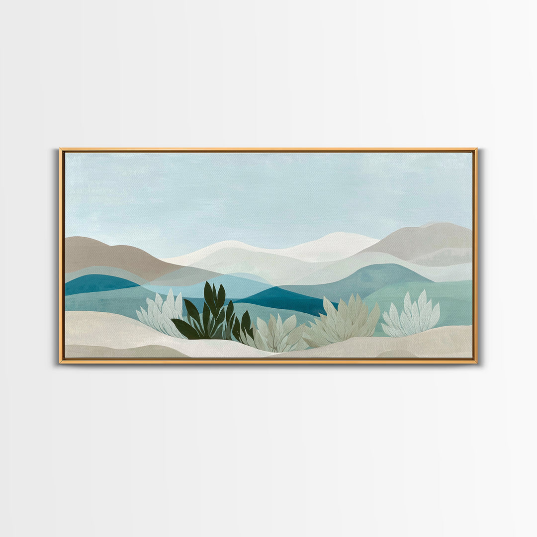 Simple Line Figure Framed Canvas Print, Medical Office Art, Home Decor, Office Decor, Calm, Medical Art, Medical Office Decor, MOA-2x1-86