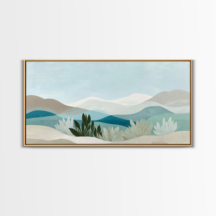 Simple Line Figure Framed Canvas Print, Medical Office Art, Home Decor, Office Decor, Calm, Medical Art, Medical Office Decor, MOA-2x1-86