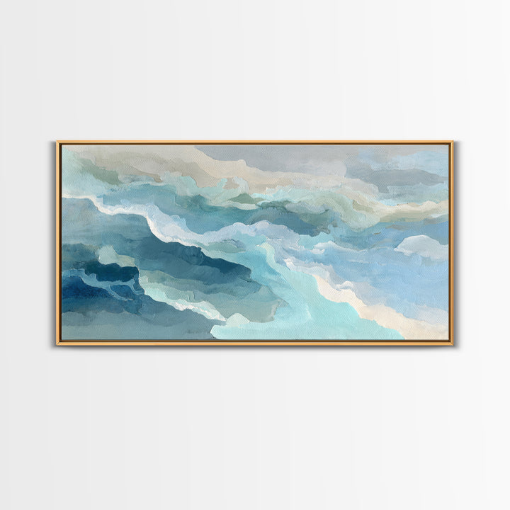 Calming Blue Abstract Canvas Print, Medical Office Art, Animal Art, Office Decor, Abstract Art, Calm, Heart Anatomy Print, MOA-2x1-93