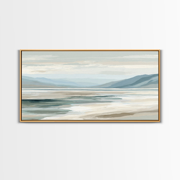 Peaceful Ocean Horizon Framed Canvas Print, Medical Office Art, Anatomy Poster, Office Decor, Fine Art, Calm, Modern Decor, MOA-2x1-96