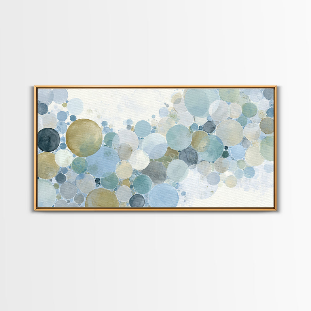 Abstract Cells and Circles as Soothing Pattern Framed Canvas Print, Medical Office Art, Printable Card, Office Decor, MOA-2x1-97