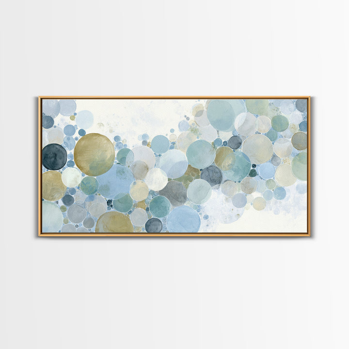 Abstract Cells and Circles as Soothing Pattern Framed Canvas Print, Medical Office Art, Printable Card, Office Decor, MOA-2x1-97