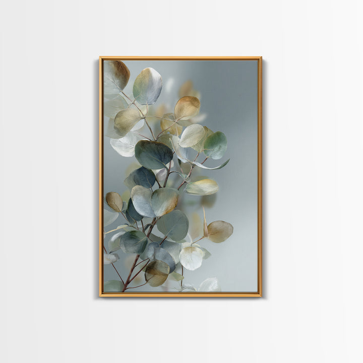 Botanical Eucalyptus Branch Canvas Print, Medical Office Art, Medical School, Office Decor, Fine Art, Calm, Minimalist Decor, MOA-2x3-11