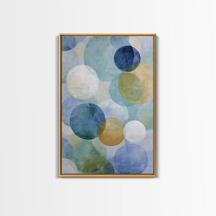Abstract Cells and Circles as Soothing Pattern Framed Canvas Print, Medical Office Art, Digital Art, Office Decor, Abstract Art, MOA-2x3-13