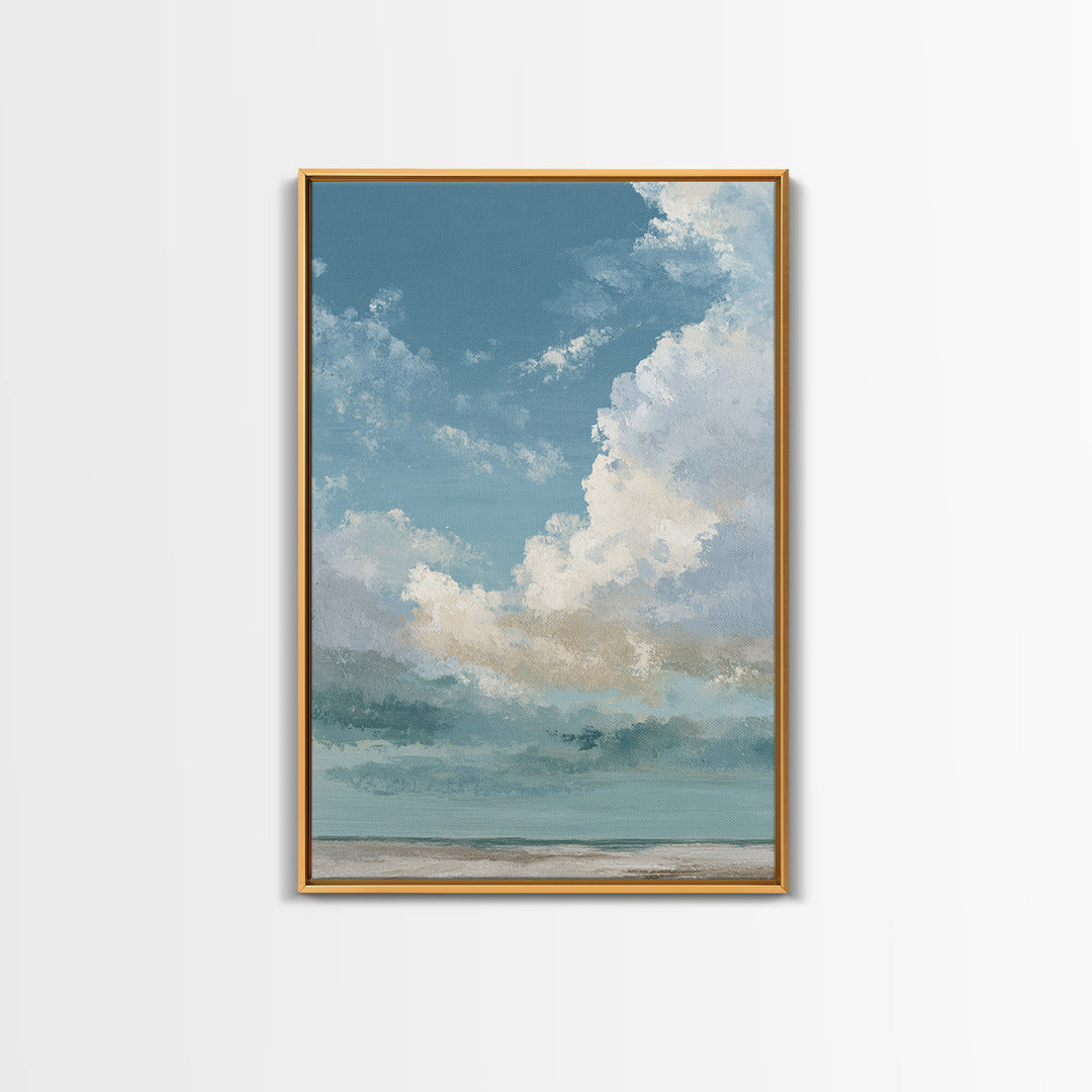 Sky and Cloud Scene Framed Canvas Print, Medical Office Art, Office Decor, Abstract Art, Calm, Anatomy Wall Art, MOA-2x3-17