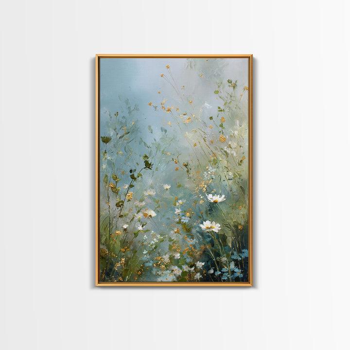 Sunlit Meadow with Wildflowers and Calm Mood Canvas Print, Medical Office Art, Digital Wall Art, Office Decor, Calm, MOA-2x3-20