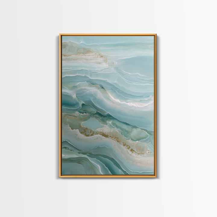 Calming Blue Abstract Framed Canvas Print, Medical Office Art, Medical Student Gift, Office Decor, Abstract Art, Calm, MOA-2x3-33