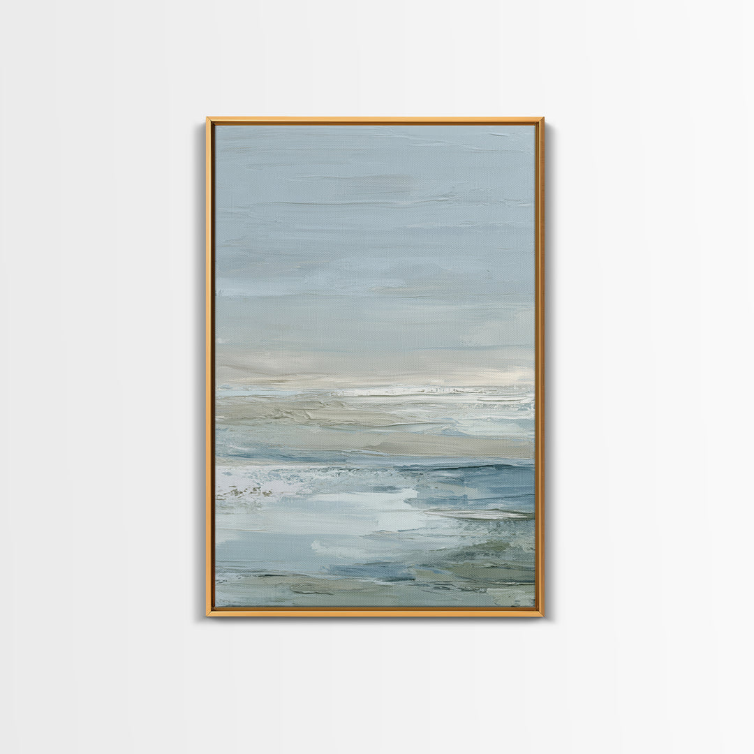 Soft Mountain Landscape Framed Canvas Print, Medical Office Art, Contemporary Art, Office Decor, Fine Art, Calm, Animal Art, MOA-2x3-34