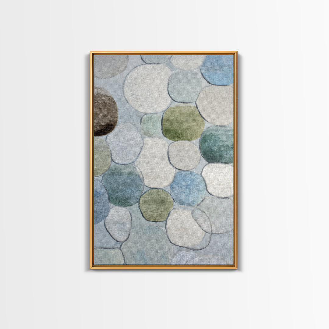 Abstract Cells and Circles as Soothing Pattern Framed Canvas Print, Medical Office Art, Digital Art, Office Decor, Abstract Art, MOA-2x3-37