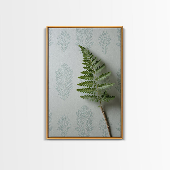 Minimal Green Fern Specimen Canvas Print, Medical Office Art, Fine Art Print, Office Decor, Fine Art, Calm, Wall Decor, MOA-2x3-40