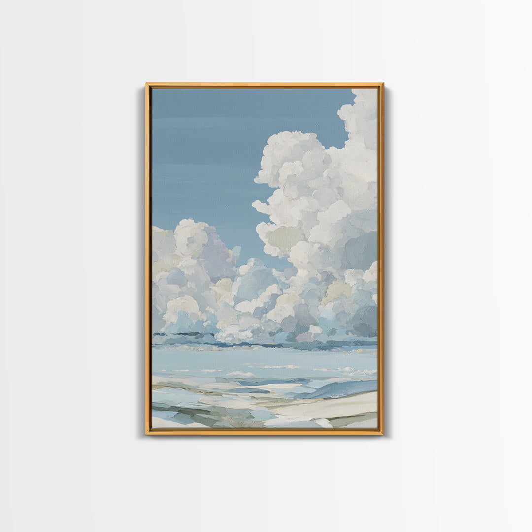 Sky and Cloud Scene Framed Canvas Print, Medical Office Art, Office Decor, Abstract Art, Calm, Anatomy Wall Art, MOA-2x3-41