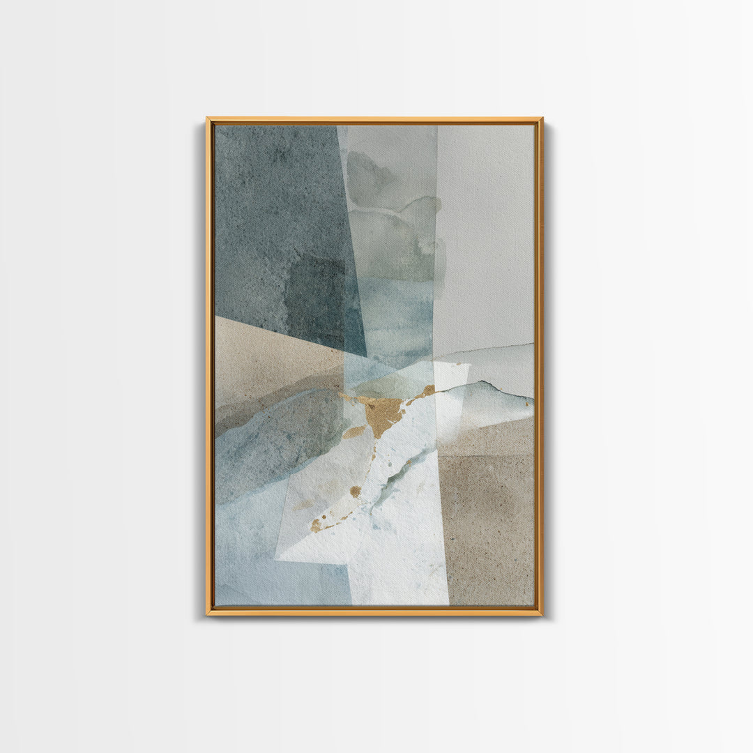 Clean Geometric Composition Framed Canvas Print, Medical Office Art, Room Decor, Office Decor, Abstract Art, Calm, MOA-2x3-42