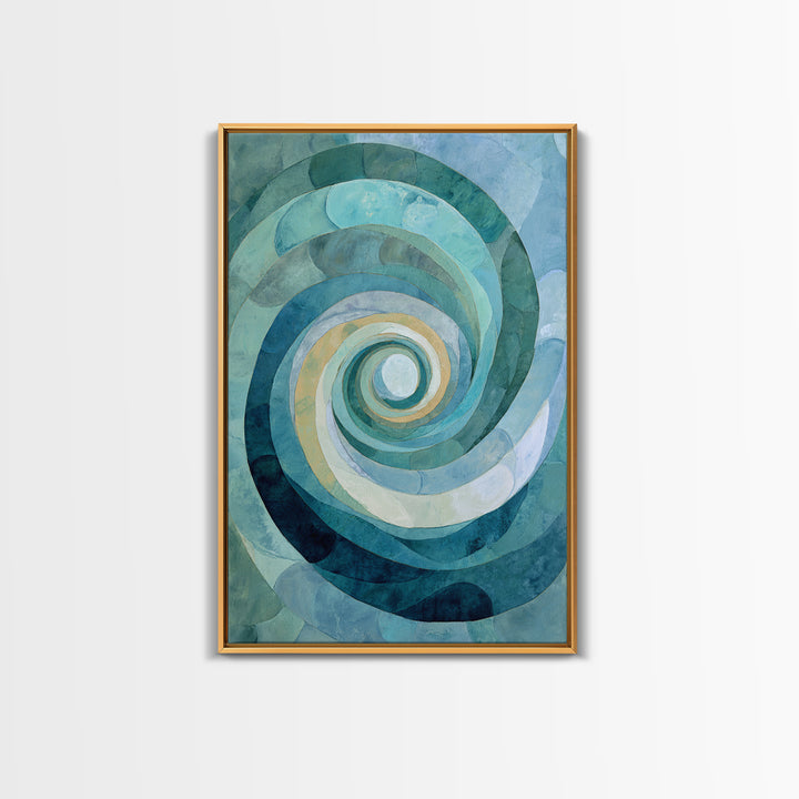 Abstract Healing Spiral Framed Canvas Print, Medical Office Art, Wall Art, Office Decor, Fine Art, Calm, Printable Card, MOA-2x3-47