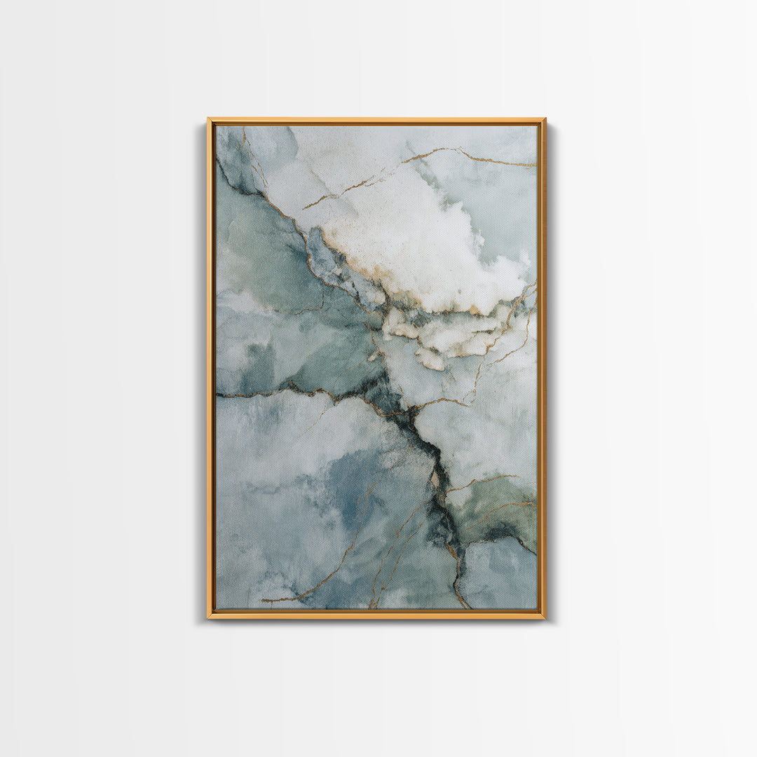 Subtle Marble Texture Framed Canvas Print, Medical Office Art, Room Decor, Office Decor, Oil Painting, Calm, MOA-2x3-51