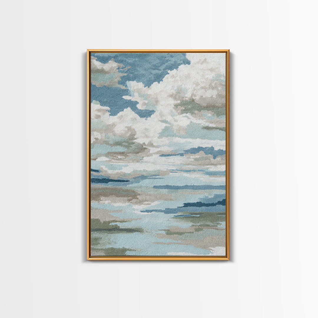 Sky and Cloud Scene Canvas Print, Medical Office Art, Teal Wall Art, Office Decor, Fine Art, Calm, Anatomy Art, Brain Art, MOA-2x3-65