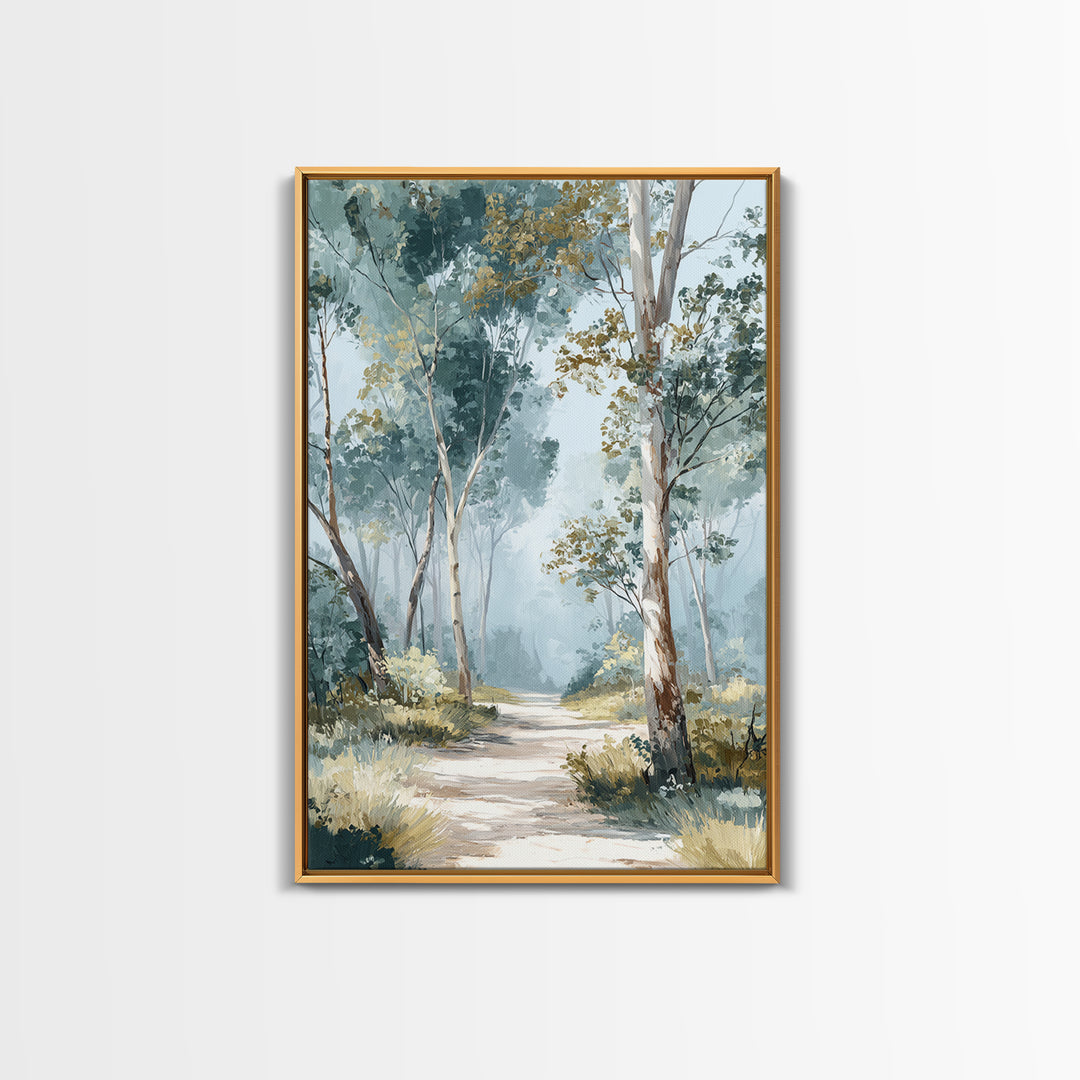 Gentle Forest Path Framed Canvas Print, Medical Office Art, Animal Art, Office Decor, Fine Art, Calm, Heart Anatomy Print, MOA-2x3-73