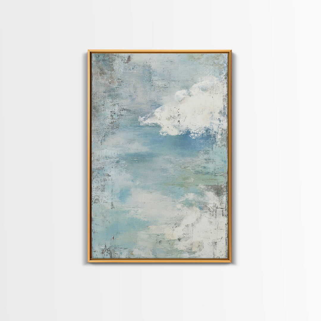 Calming Blue Abstract Canvas Print, Medical Office Art, Medical Art, Office Decor, Fine Art, Calm, Biology Art, Nurse Wall Art, MOA-2x3-81