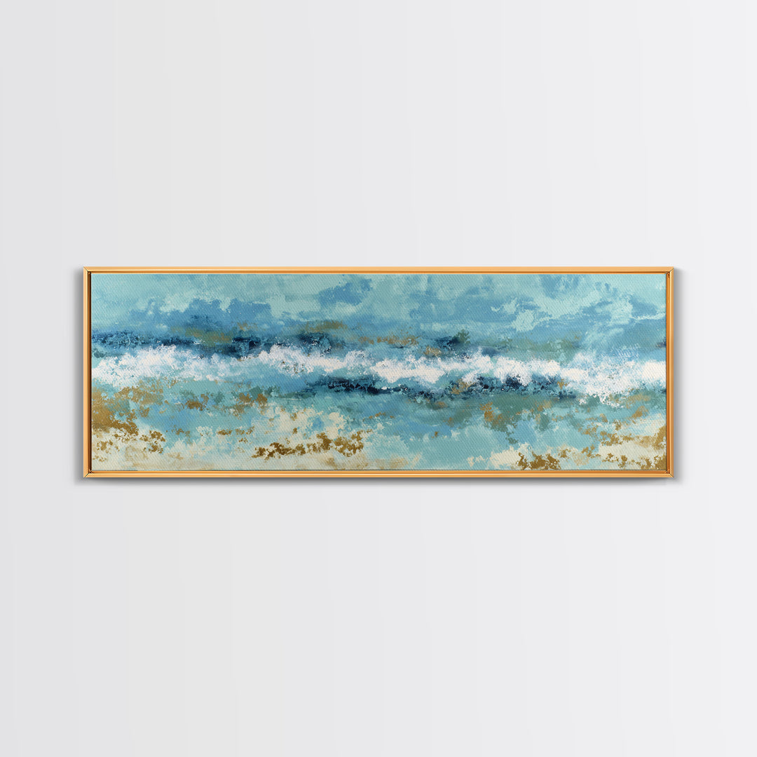 Calming Blue Abstract Framed Canvas Print, Medical Office Art, Brain Poster, Office Decor, Abstract Art, Calm, Medical School, MOA-3x1-17
