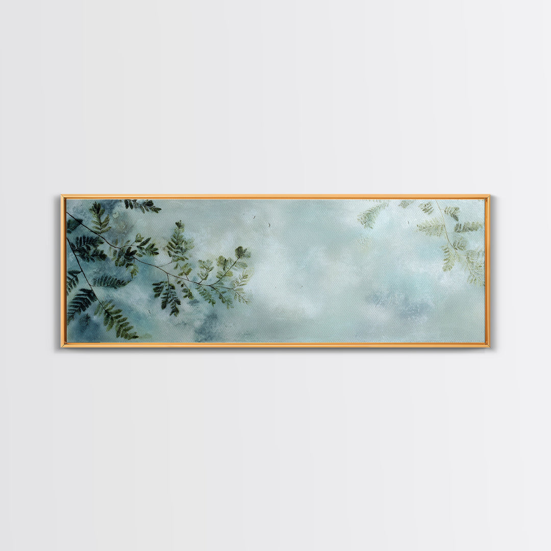 Minimal Green Fern Specimen Canvas Print, Medical Office Art, Nurse Wall Art, Office Decor, Fine Art, Calm, Room Decor, MOA-3x1-24