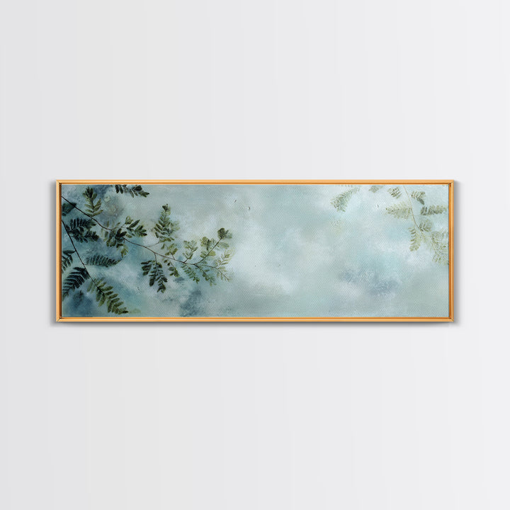 Minimal Green Fern Specimen Canvas Print, Medical Office Art, Nurse Wall Art, Office Decor, Fine Art, Calm, Room Decor, MOA-3x1-24
