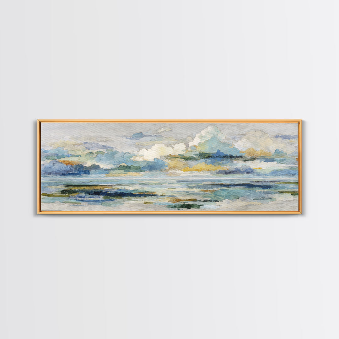 Sky and Cloud Scene Canvas Print, Medical Office Art, Medical Wall Art, Office Decor, Abstract Art, Calm, Neutral Decor, MOA-3x1-25