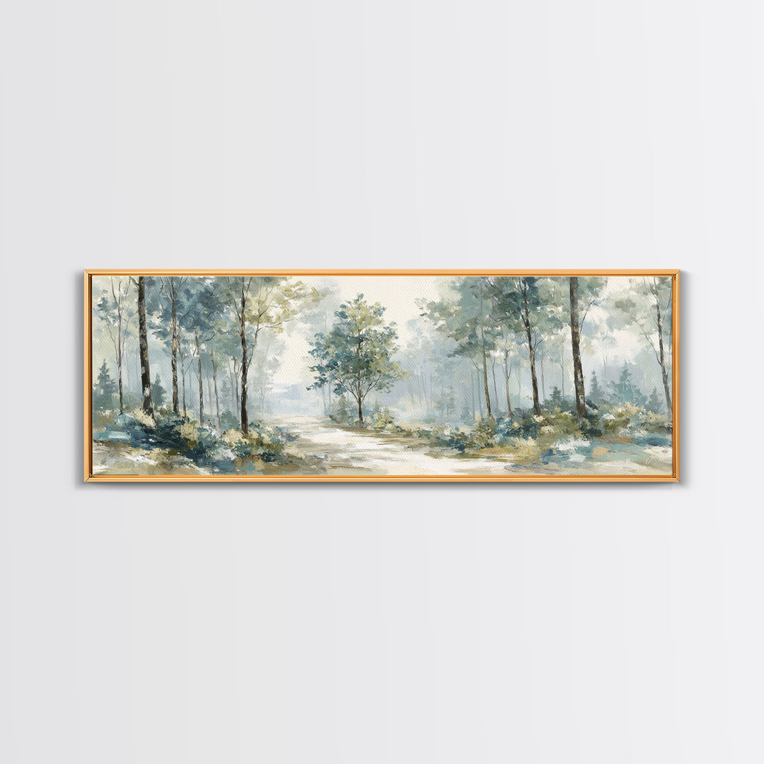 Gentle Forest Path Canvas Print, Medical Office Art, Medical Decor, Office Decor, Oil Painting, Calm, Science Art, MOA-3x1-33
