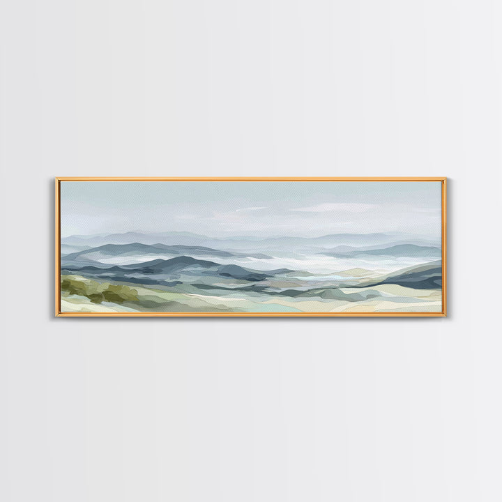 Minimal Sunrise over Rounded Hills Canvas Print, Medical Office Art, Fine Art Print, Office Decor, Fine Art, Calm, Wall Decor, MOA-3x1-39