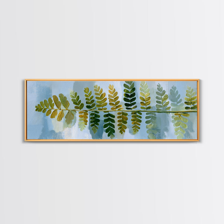 Minimal Green Fern Specimen Canvas Print, Medical Office Art, Art Print, Office Decor, Fine Art, Calm, Printable Art, MOA-3x1-48