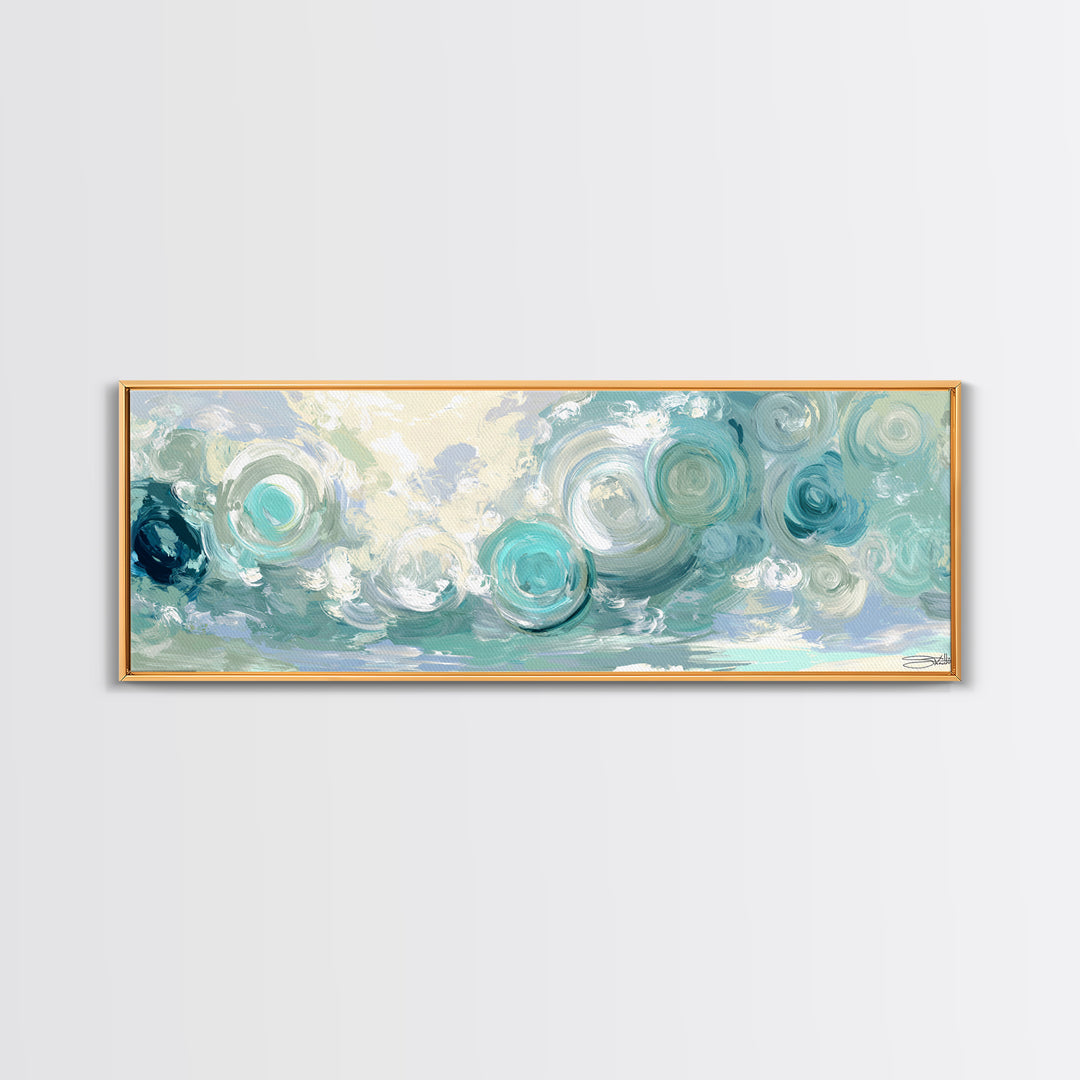 Abstract Healing Spiral Framed Canvas Print, Medical Office Art, Contemporary Art, Office Decor, Fine Art, Calm, Animal Art, MOA-3x1-55