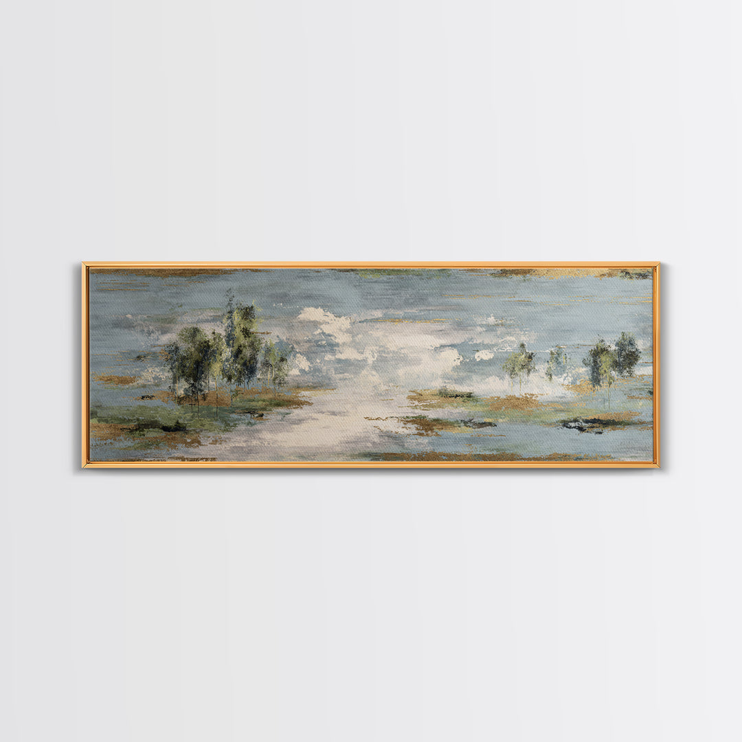 Gentle Forest Path Framed Canvas Print, Medical Office Art, Educational Poster, Office Decor, Fine Art, Calm, Fine Art Print, MOA-3x1-57