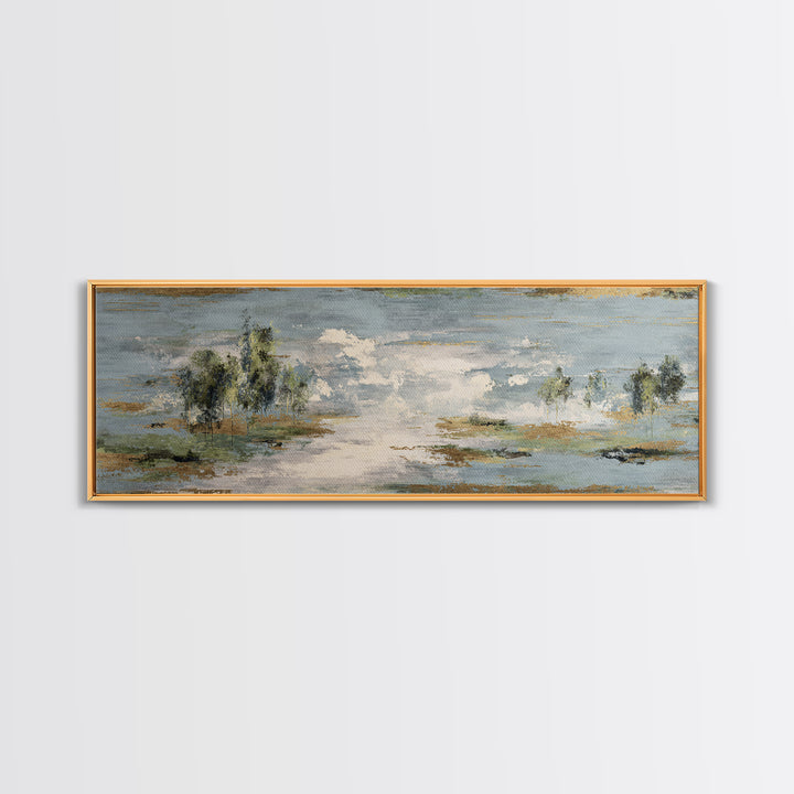 Gentle Forest Path Framed Canvas Print, Medical Office Art, Educational Poster, Office Decor, Fine Art, Calm, Fine Art Print, MOA-3x1-57