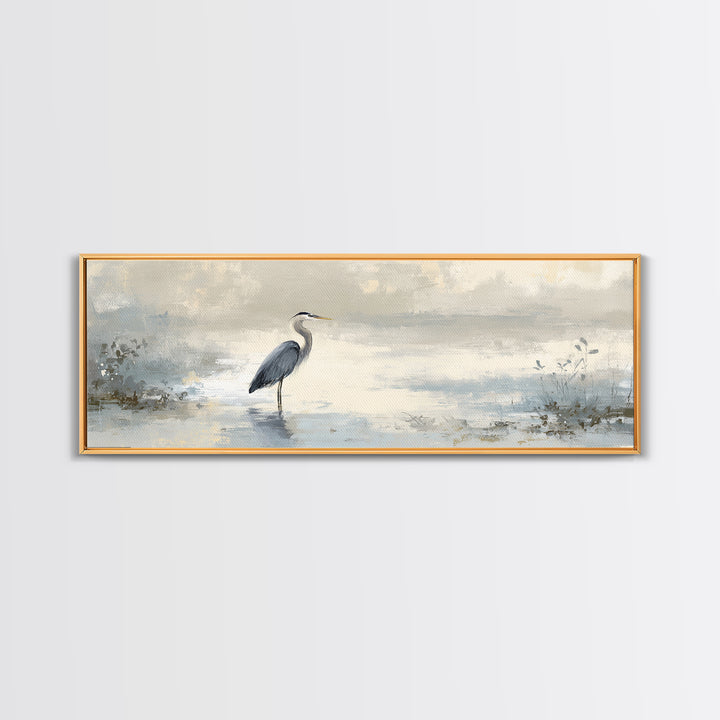 Blue Heron Standing Canvas Print, Medical Office Art, Educational Poster, Office Decor, Fine Art, Calm, Fine Art Print, MOA-3x1-6