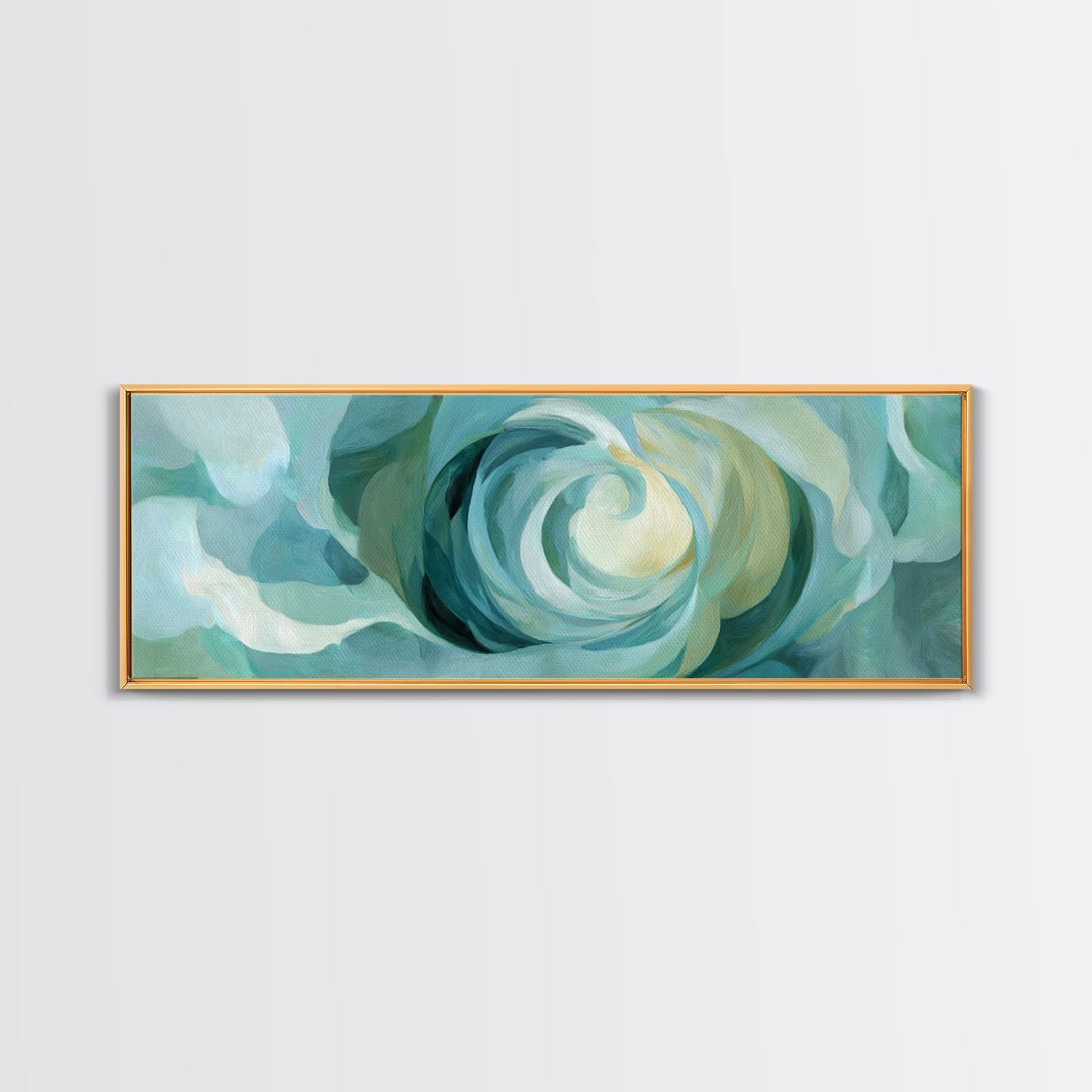 Abstract Healing Spiral Framed Canvas Print, Medical Office Art, Neutral Decor, Office Decor, Abstract Art, Calm, Wall Art, MOA-3x1-7