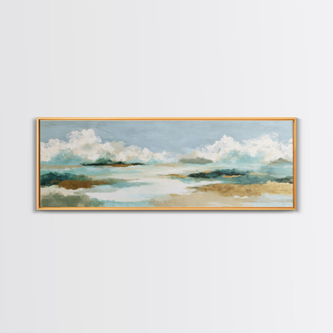 Sky and Cloud Scene Framed Canvas Print, Medical Office Art, School Nurse Art, Office Decor, Fine Art, Calm, Luxury Decor, MOA-3x1-73