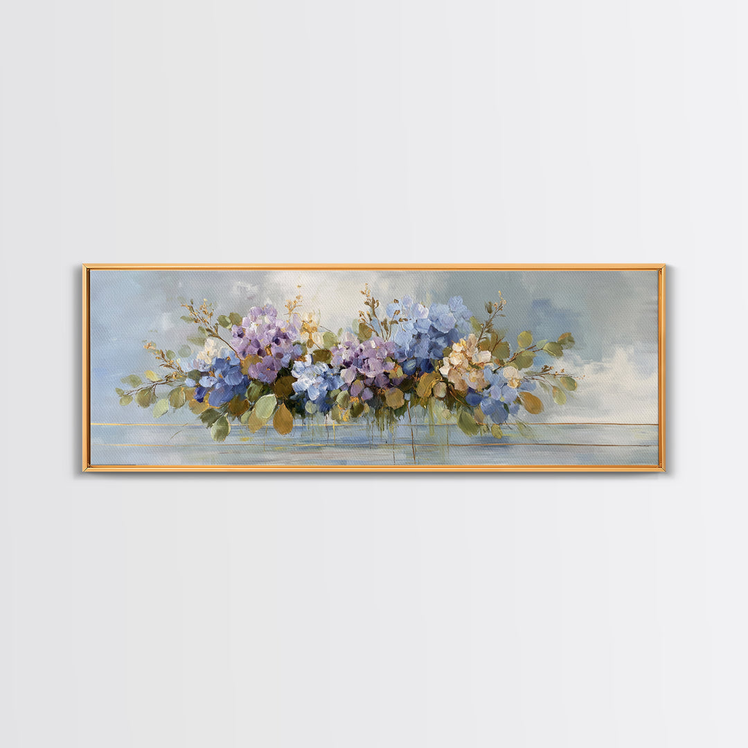 Lavender Botanical Still Life Canvas Print, Medical Office Art, Anatomy Art, Office Decor, Watercolor Art, Calm, MOA-3x1-85