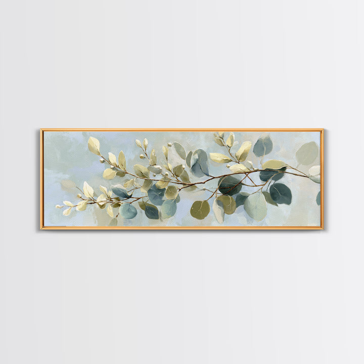 Botanical Eucalyptus Branch Canvas Print, Medical Office Art, Room Decor, Office Decor, Fine Art, Calm, Medical Student Gift, MOA-3x1-91