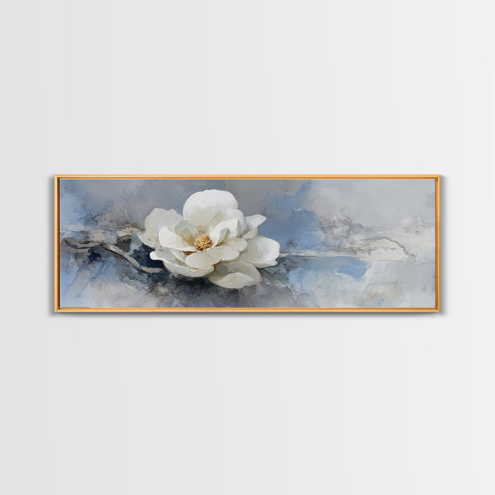 White Orchid on Gray Stone Surface Canvas Print, Medical Office Art, Brain Poster, Office Decor, Fine Art, Calm, Medical School, MOA-3x1-94