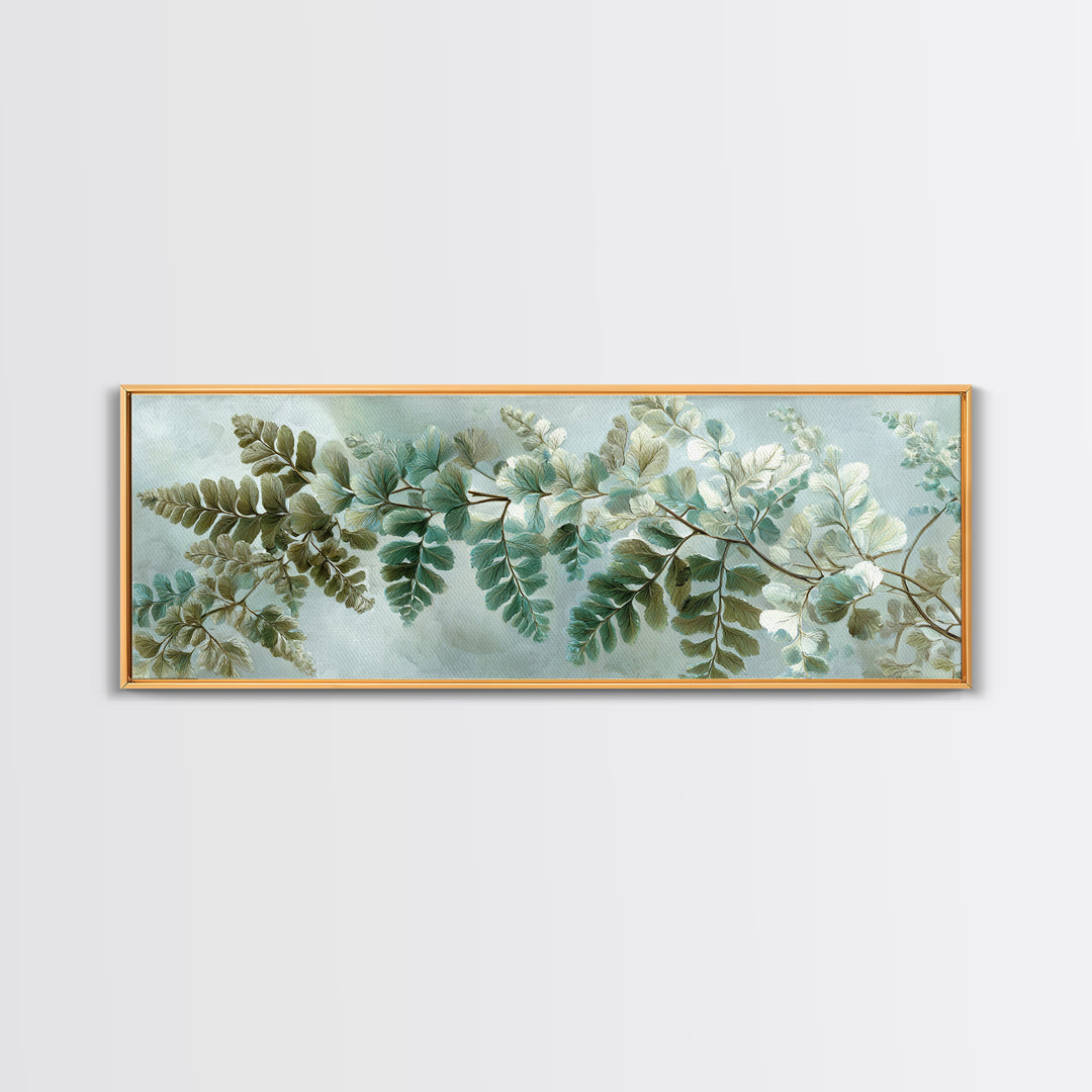 Minimal Green Fern Specimen Canvas Print, Medical Office Art, Neutral Decor, Office Decor, Fine Art, Calm, Wall Art, Home Decor, MOA-3x1-96